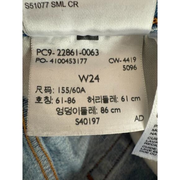 Levi’s Wedgie Icon Fit Distressed Denim Jeans Women’s Size 24 Medium Wash - Picture 10 of 11